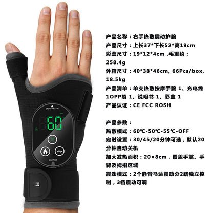 Wireless Electric Hot Compress Wrist Support Hand Pain Relief Massager Belt