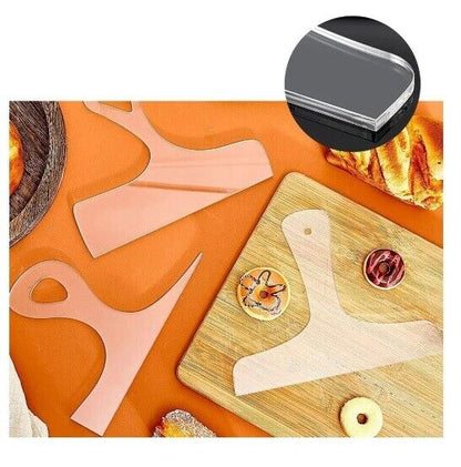 Woodworking Cut Handle Templates 3Pcs Acrylic Angled Transparent Tracing Stencil