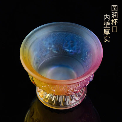 Water Supply Bowl Ornament Colored Glaze Water Supply Cup Holy Water Cup