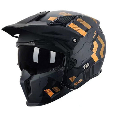 Motorcycle Modular Open Face Full Face Helmet Retro Street Bikes Full Helmet DOT