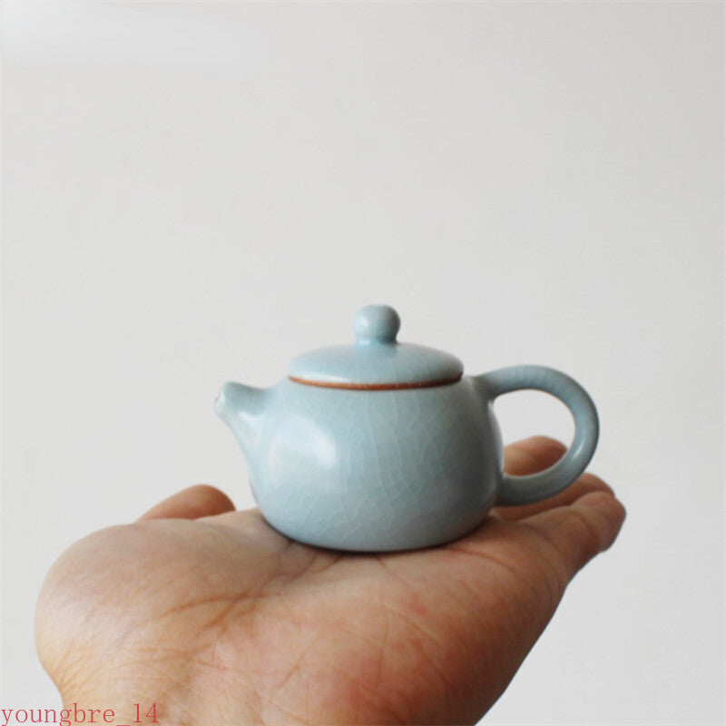 Mini Kiln Porcelain Teapot Ceramic Fingertip Tea Pot Small Tea Pet Ornaments