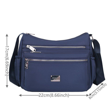 Women Shoulder Bag Waterproof Oxford Handbag Crossbody Soft Tote Purse 22*8*17CM