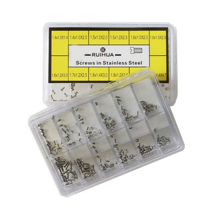 No. 4023-A One Head 12 Different Sizes Stainless Steel Watch Back Case Screw D