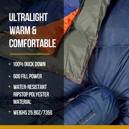 Camping Blanket Foldable Travel Outdoor Camping Hiking 1-person Fits (5°C-25°C)