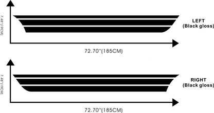 Car Decals Racing Rally stripes 72'' for MINI SD Vinyl Side Door Stickers ZC975