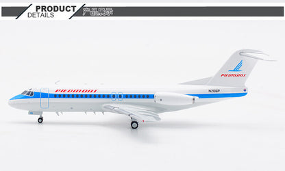 1:200 InFlight PIEDMONT Fokker F-28-4000 Passenger Plane Diecast Aircraft Model
