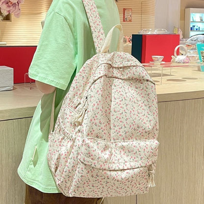 Fashion Floral Travelling School Bag Waterproof Backpack Laptop Book Bag College