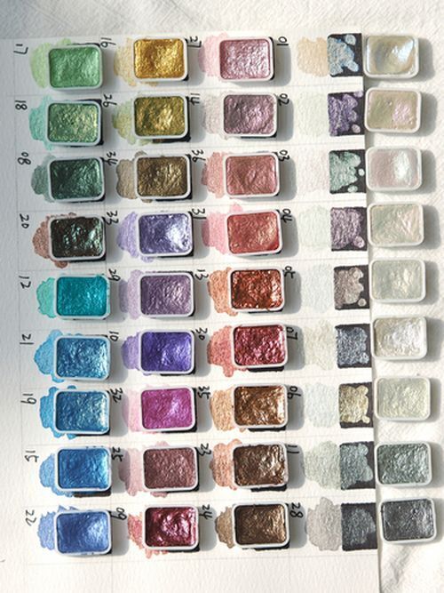 Watercolor Paints Metallic Pearlescent Solid Handmade Fine Art Painting Supplies