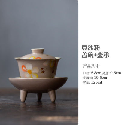 125ml Chinese Ceramic Porcelain Kung Fu Tea Set Cover Bowl Tea Bowl Tea Cup