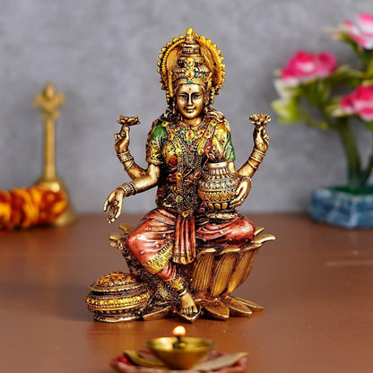Hindu God Lord Godess Lakshmi Maa For Money & Wealth Statue Idol Figurine