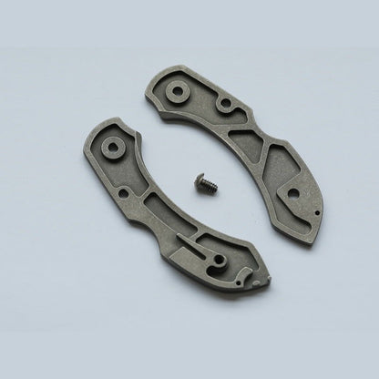 1Pair TC21 Titanium Alloy Integrated Spaceback scales for Spyderco C28