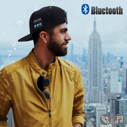 Gorra Gorro Sombrero Bluetooth Altavoz con Microfono Incorporado para Llamadas