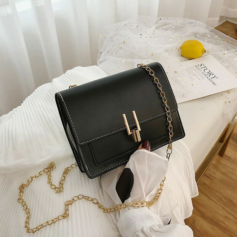 Square Bag Women's Handbag PU Leather Chain Mobile Phone Shoulder Bags