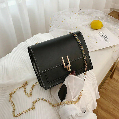 Square Bag Women's Handbag PU Leather Chain Mobile Phone Shoulder Bags