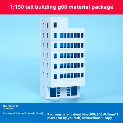 1/150 Building Model City Road Building DIY Scene Display Model Gifts