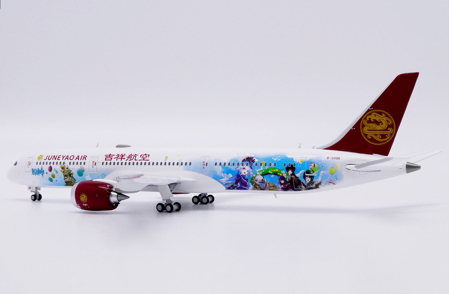 1:400 JC Wings Juneyao Airlines Plane B787-9 Diecast Aircraft Model