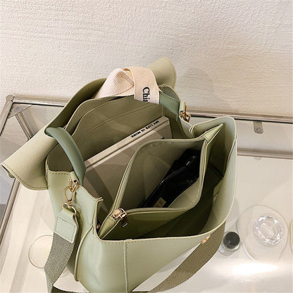 Large Capacity Tote Bag Leather Shoulder Crossbody Women Fashion Purse Handbags