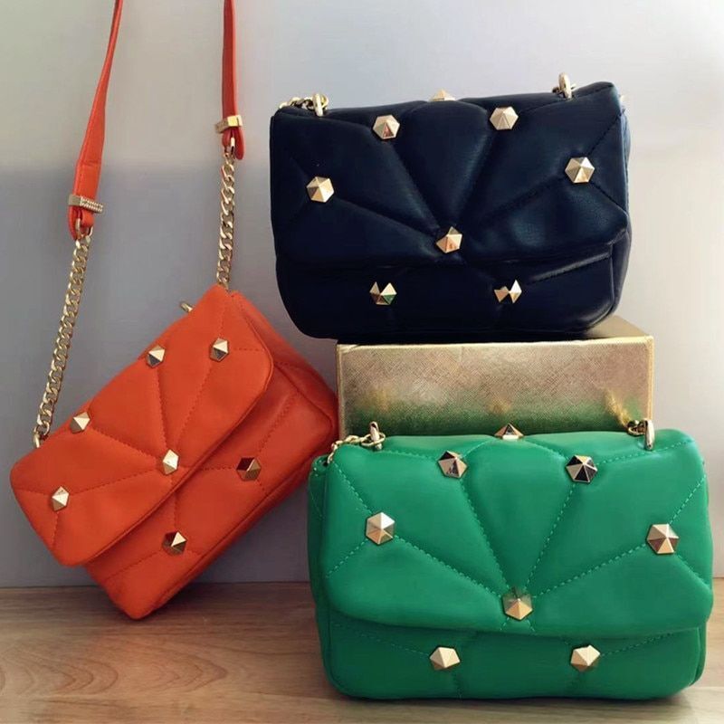 Women's Shoulder Bags Soft Leather Small Square Bag Handbags Messenger Purse 1PC