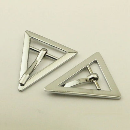 Women Belt Buckles Metal Triangle Fashion Single Pin DIY Leather Craft Accessory