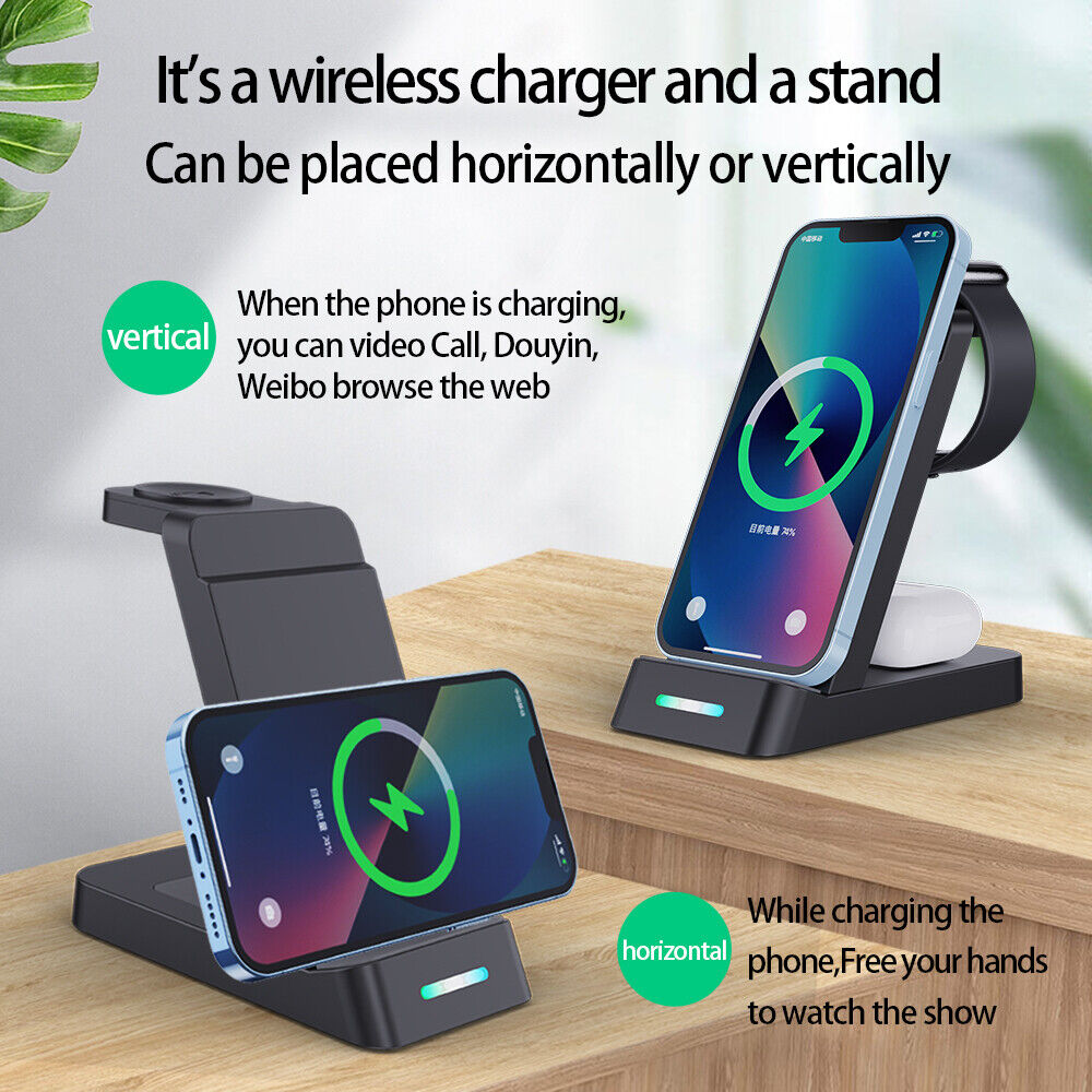 15W Wireless Charger Cradle Charging Dock For Samsung Galaxy S22+S23 Ultra 5G - Thumbnail 2