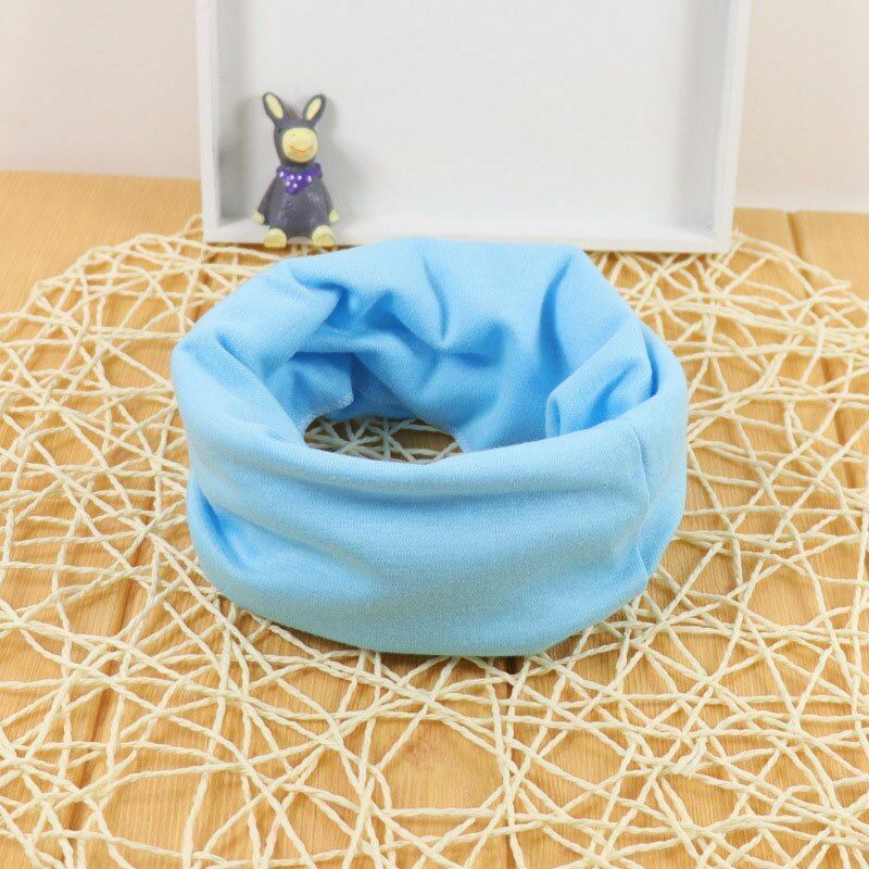 Hats Scarf Solid Knitted Cotton Baby Children Warm Earmuffs Colorful Crown Caps