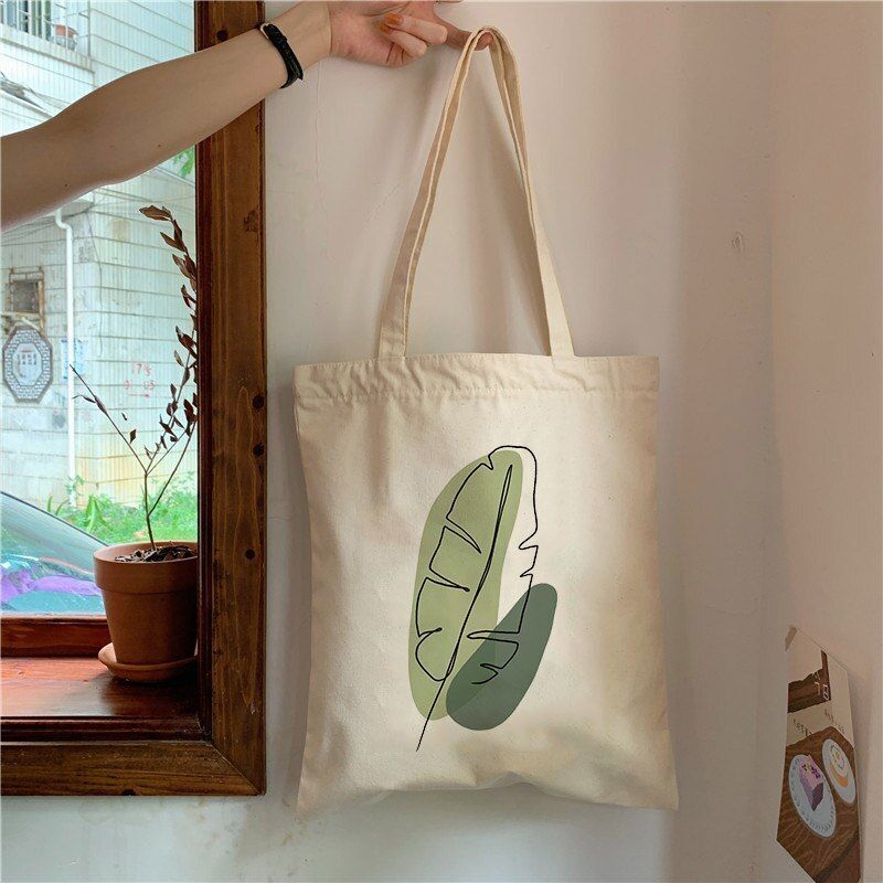 Retro Canvas Tote Bag Handbag Fashion Shoulder Bag Large Student Book Bags Linen