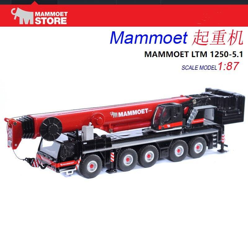 1:87 Mammoet LIEBHERR LTM1250-5.1 Crane Construction Machine Diecast Model
