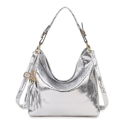 Hobo Messenger Shoulder Bag Vintage Tassel Leather Handbag Big Crossbody Purse