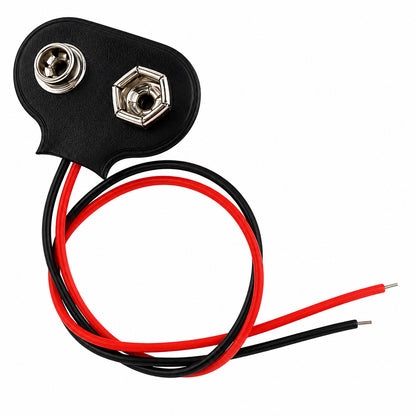 9v Battery Snap T-Type with Wire Leads - 10 Pack