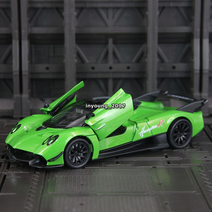 1/32 Pagani Huayra R Model Car Diecast Toy Cars Toys for Boys Kids Gifts Green