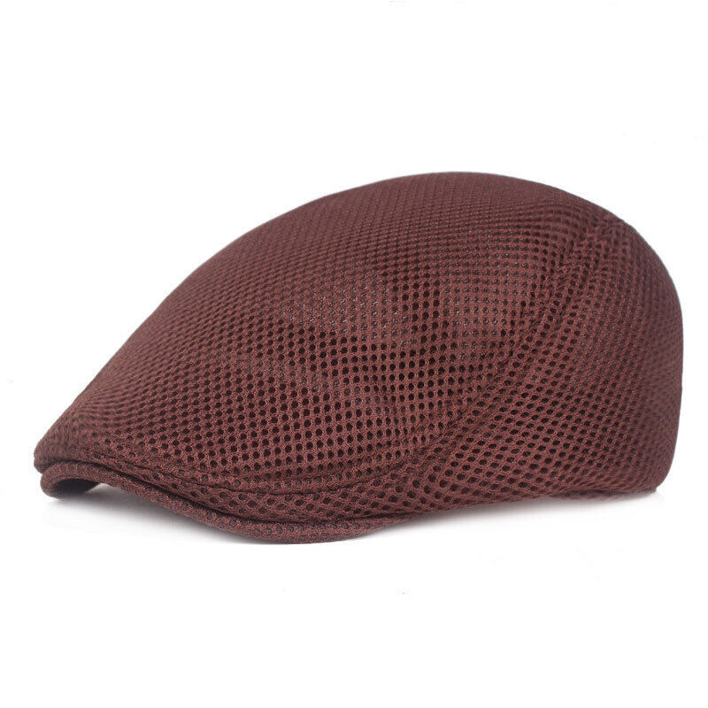 Hat Mesh Flat Cap Caps Beret Adjustable Men Women Casual Summer Fashion ⊹ ⊰