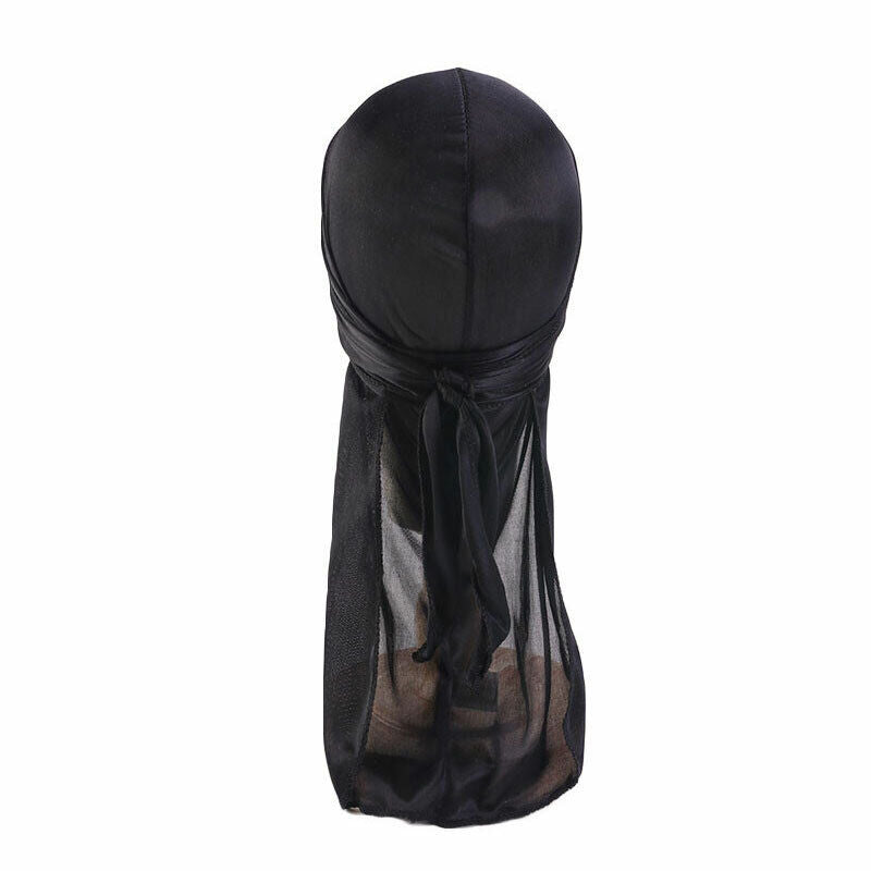 Silky Durag For Kids Boys Long Tailed Pirate Hat Hip-Hop Bandanas Doo Rag Turban