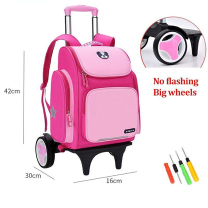 Student School Bag Backpack Bag School Backpack Wheeled Bag Trolley Wheels