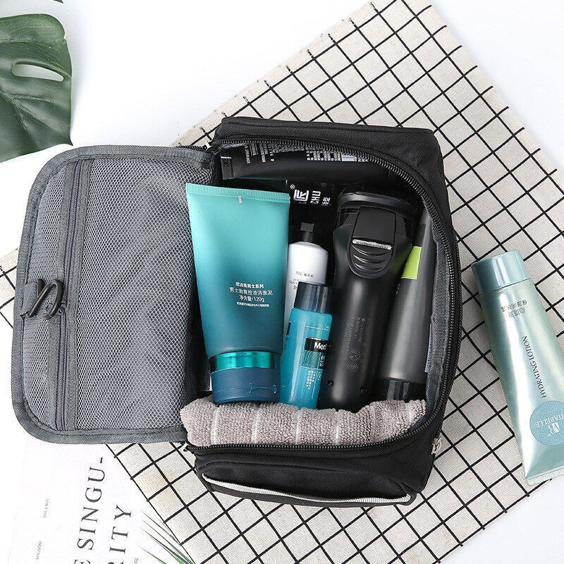 Polyester Business Storage Bag Toiletry Organizer Travel Cosmetic Bag Waterproof