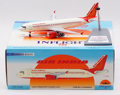 1:200 InFlight AIR INDIA AIRBUS A320 Passenger Airplane Diecast Aircraft Model