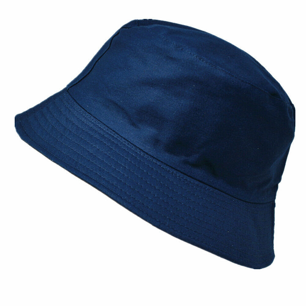 Unisex 100% Cotton Bucket Hat Boonie Hunting Fishing Outdoor Reversible Cap