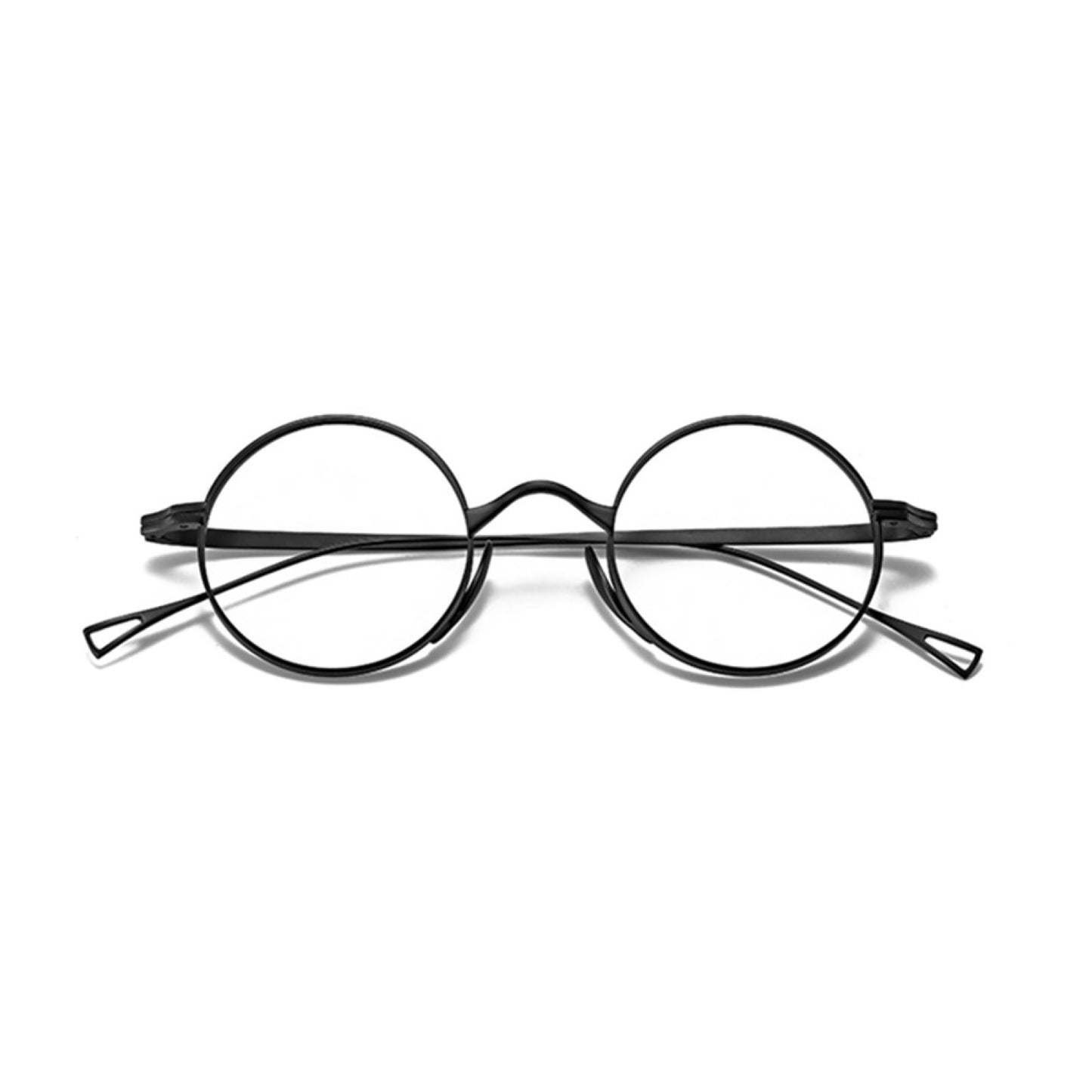 Unisex Classic Titanium Retro 45mm Round Eyeglasses Frames Fashion Black qw