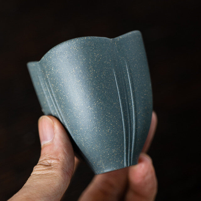 One Real Yixing Zisha Tea Cup Petal Design Original Ore Kungfu Teacup Master Cup