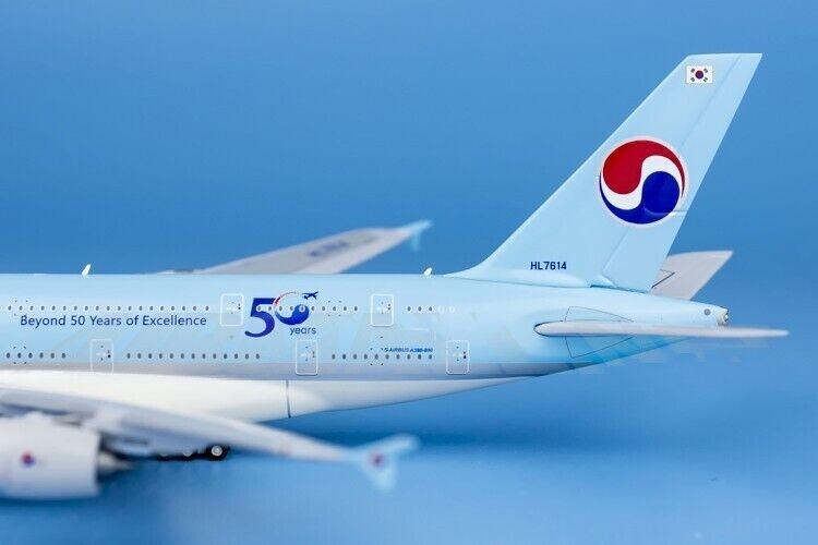 1:400 JC Wings KOREAN AIR AIRBUS A380 Passenger Airplane Diecast Aircraft Model