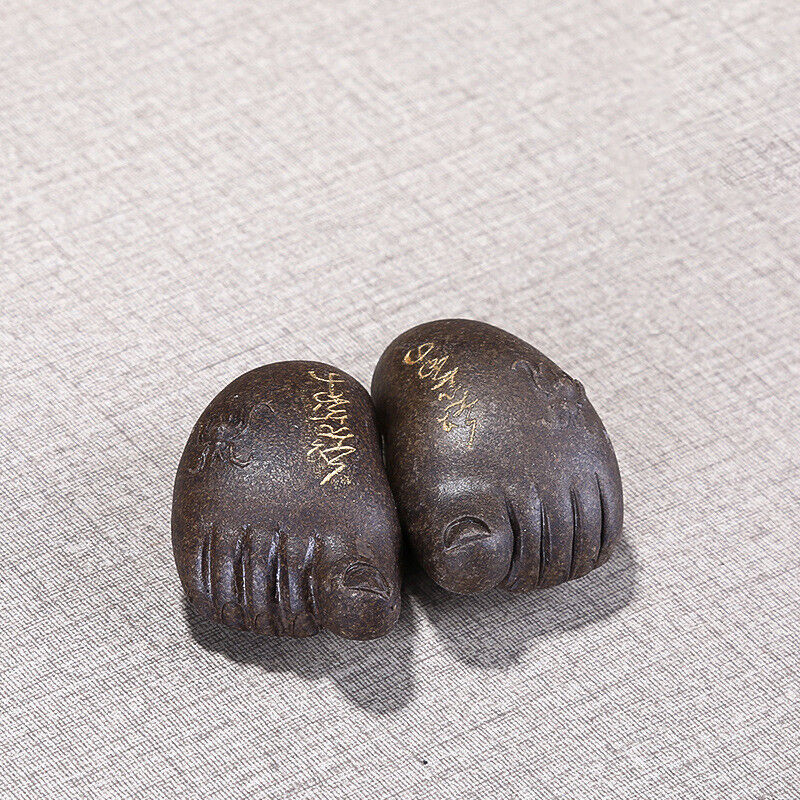 One Pair Feet Yixing Zisha Purple Clay Tea Pet Creative House Warming Gift New