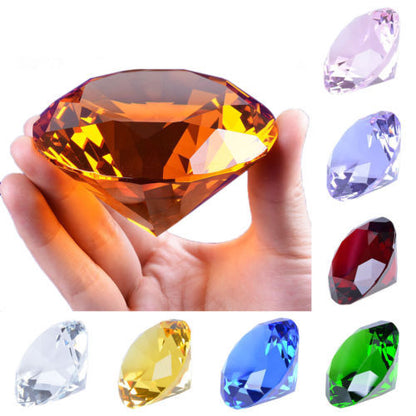 New 80mm Crystal Diamond Paperweight Solid Color Wedding Gifts 3.15" W