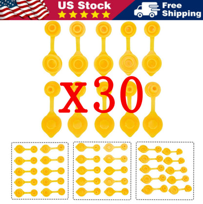 30 Pack Yellow Fuel Gas Can Jug Vent Cap Blitz Scepter Essence Midwest Eagle