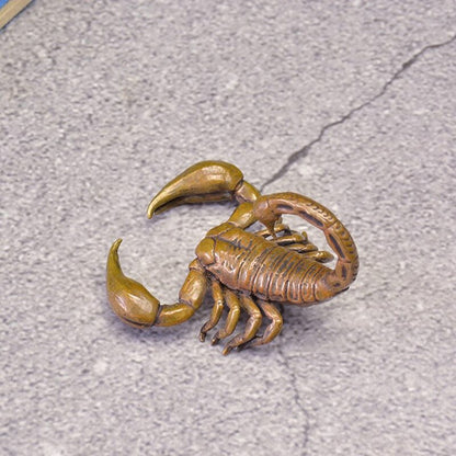 5cm Chinese Copper Scorpion Statue Ornament Animal Figurines Tea Pet Decorate
