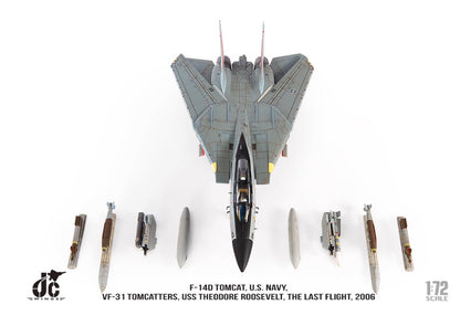 1:72 JC Wings F-14D TOMCAT, U.S. NAVY THE LAST FLIGHT 2006 Fighter Diecast Model