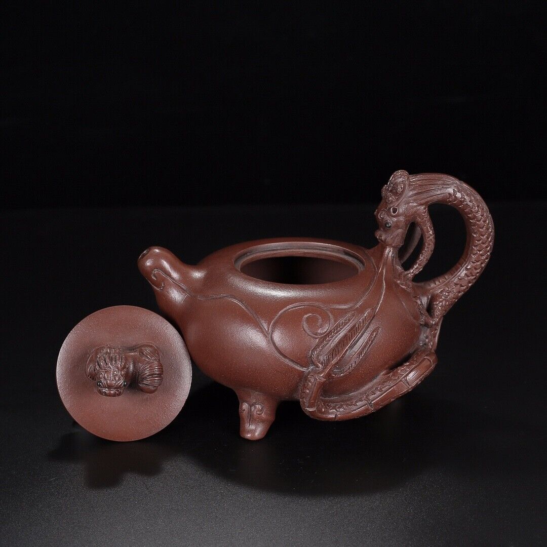 Chinese Yixing Zisha Clay Handmade Exquisite Teapot（龙腾盛世 底款：徐汉棠）