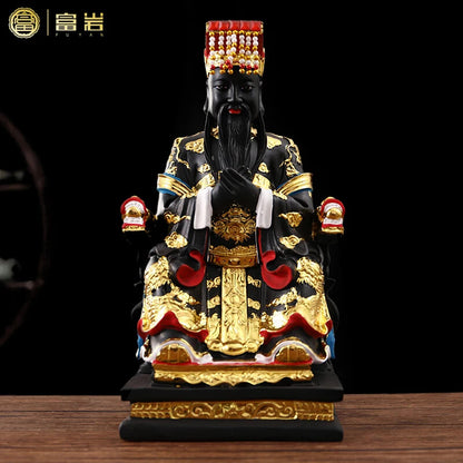 Lord Yan God,King of Hell Statue,Resin Ten Halls of Yama Figurine Taoist Deities