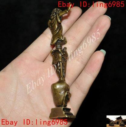 Tibetan Buddhism bronze Skull Mahakala Vajra Phurpa Dagger equipment Faqi