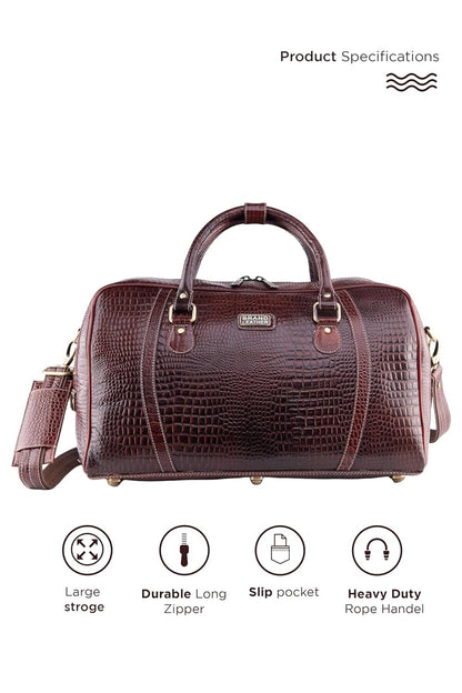 Genuine Leather Travel Duffel Bag Weekend Luggage Leather Duffle Bag
