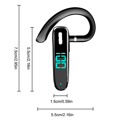 Trucker Wireless Headset Bluetooth 5.3 Earpiece Dual Mic Earbud Noise Cancelling