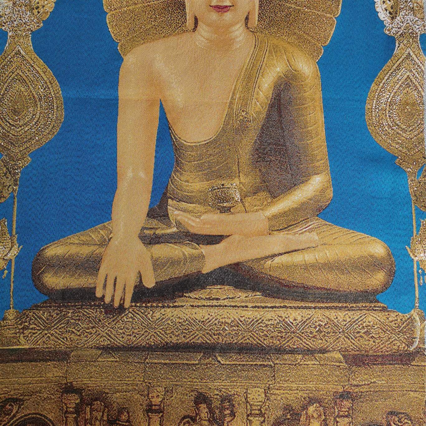 36" Tibet Tibetan Cloth Silk Buddhism Sakyamuni Buddha Tangka Thangka Mural